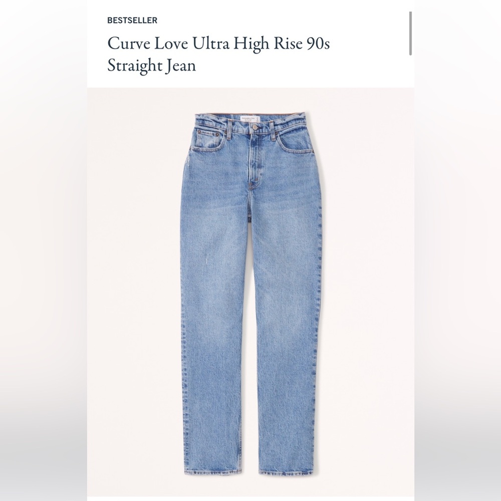 Abercrombie 90s Straight Ultra High Rise jeans- curve love size 4